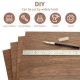 CertBuy 4 Pack Walnut Plywood 12 x 12 Inch, 1/5" Walnut Crafts Wood for Crafts, 5mm Thickness Plywood for Laser Cutting and Engraving, Walnut Unfinished Wood for Craft, CNC Cutting, Painting, Fretwork CertBuy