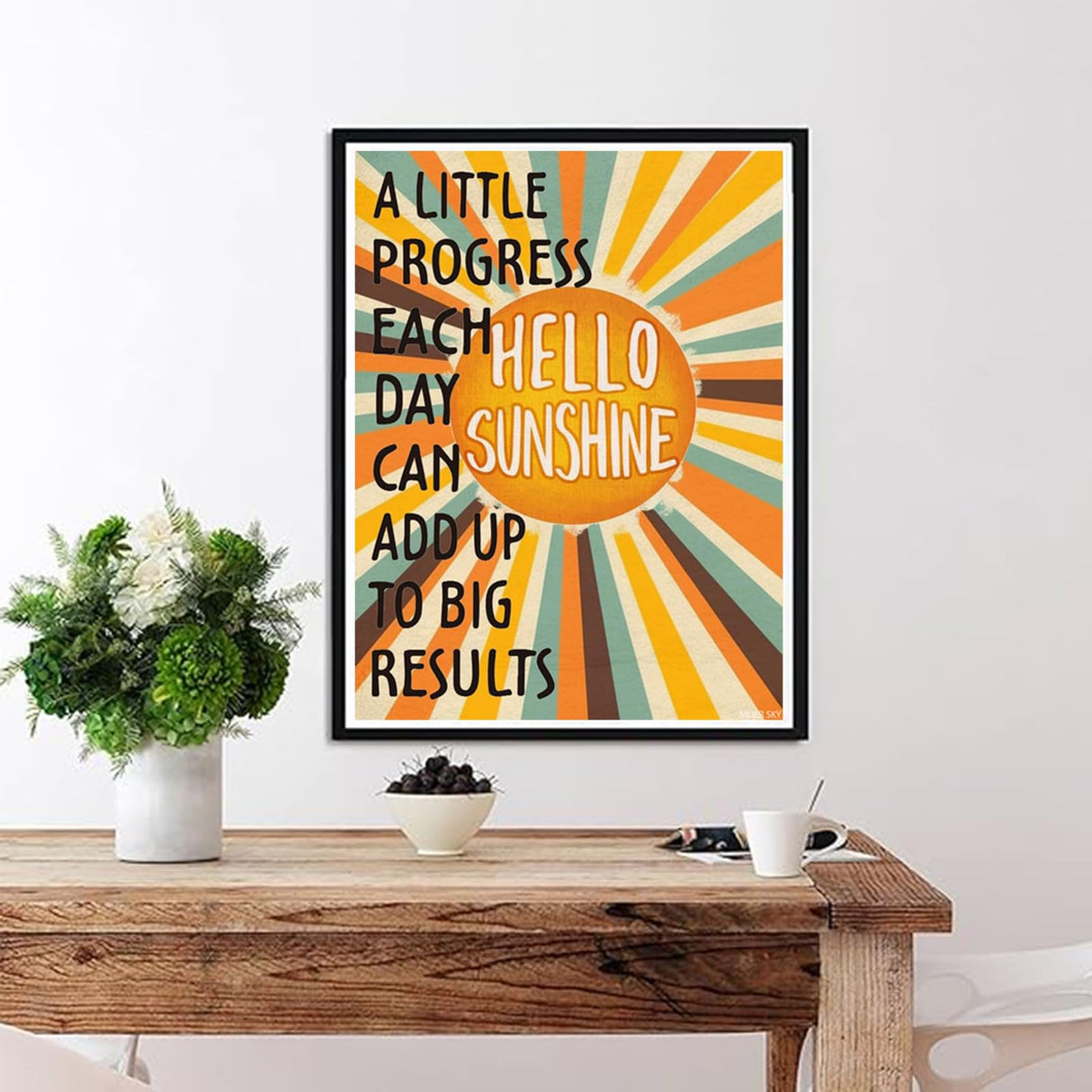 MOER SKY Diamond Art Painting Kits for Adults, Positive Affirmations Inspirational Add Up to Big Results, Motivational Quote 5D DIY Round Drill Paint with Diamond Dots, Home Wall Decor 12x16 Inch MOER SKY