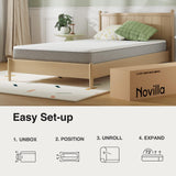 Novilla Twin Size Mattress, 6 Inch Twin Mattress for Kids, Gel-Infused Memory Foam Mattresses in a Box for Pain Relief & Enhanced Support & Cooling Sensation, CertiPUR-US Certified Novilla