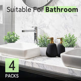 Der Rose 4 Pack Fake Plants Mini Artificial Greenery Potted Plants for Home Decor Indoor Office Table Room Farmhouse Der Rose