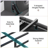 King Size Bed Frame,Platform Bed Frame King Size with 6 Storage Drawers & Headboard, King Bed with LED Lights&Charging Station,Sturdy Metal Slats,Noise-Free,No Box Spring Needed,Easy Assembly,PU Black Tagafi