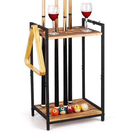 Jolensoy Pool Stick Holder Pool Cue Holder Floor Stand Cue Stick Holder 10-Hole Billiard Cue Racks for Game Room Billiard Room Decor Club Pool Table Accessories Jolensoy