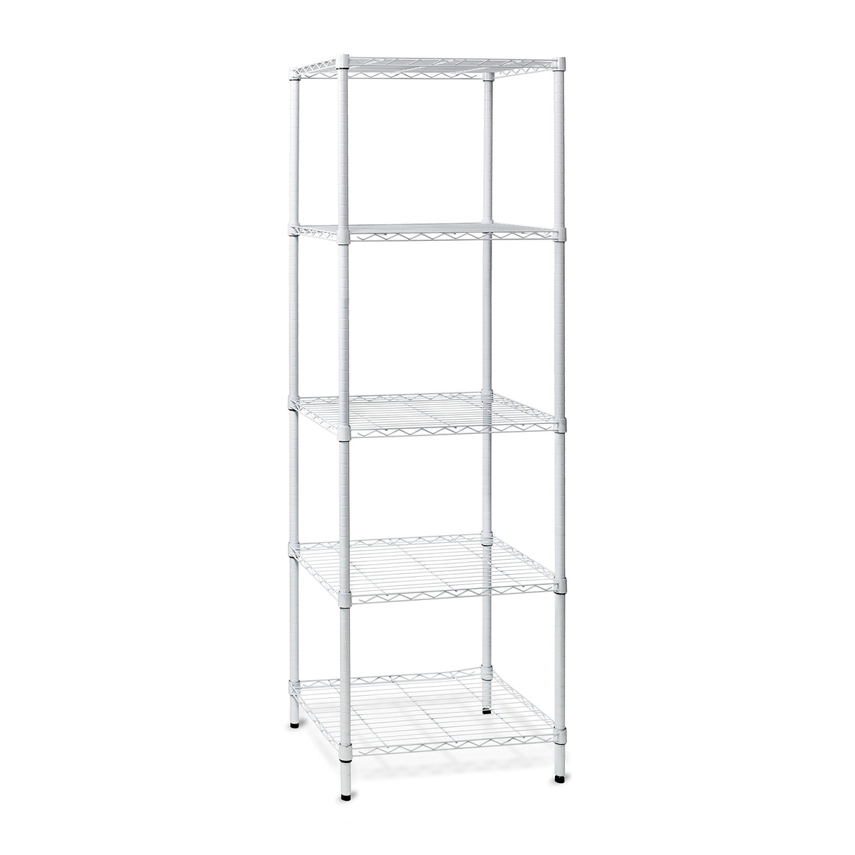 Honey-Can-Do SHF-01055 5-tier white shelving unit, 250 lbs Honey-Can-Do