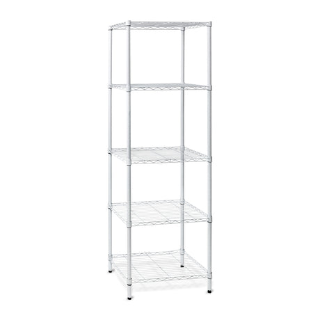 Honey-Can-Do SHF-01055 5-tier white shelving unit, 250 lbs Honey-Can-Do