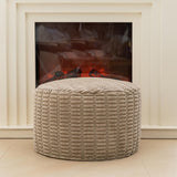 Asuprui Pouf Ottoman Stuffed Round Modern Foam Filled Ottoman Foot Rest Foot Stool Poufs for Living Room Chair Foot Stool Decorative Boho Foot Stool for Wedding Christmas Party Asuprui