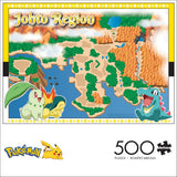 Buffalo Games - Pokemon- Johto Region - 500 Piece Jigsaw Puzzle for Adults -Challenging Puzzle Perfect for Game Nights - Finished Size is 21.25 x 15.00 Buffalo Games