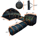 Catio Outdoor Cat Enclosures for Indoor Cats, 4-in-1 Outside Large Playground Include Portable Cat Tent and Tunnel, for Cats and Other Pets Crenailro