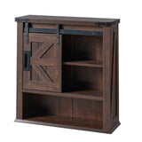 LUXOAK Farmhouse 24” Bathroom Wall Cabinet with Sliding Barn Door & Adjustable Shelf, Medicine Cabinet Wall Mounted, Storage Cabinet for Bathroom, Toilet, Kitchen, Living Room, Reclaimed Barnwood LUXOAK