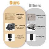 IBXFO 48" Adjustable Workbench, 2000LBS Rubber Wood Top Heavy-Duty Workstation, Suitable for Large Capacity Rubberwood Countertop Workbench for Garage, Office, Workshop IBXFO