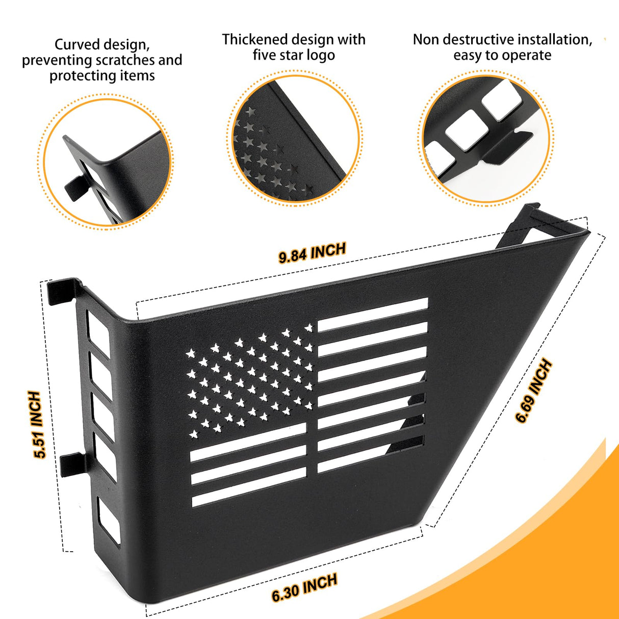 MAIKER Metal Rear Door Storage Box, Door Side Insert Organizer Box Pockets for 2007-2018 Jeep Wrangler JK 4 Door 2pcs(Black) MAIKER OFF ROAD