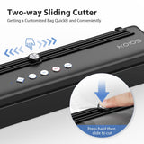 KOIOS Vacuum Sealer Machine, Automatic Food Sealer with Cutter, Dry & Moist Modes, Compact Design Powerful Suction Air Sealing System with 10 Sealing Bags & Air Suction Hose KOIOS