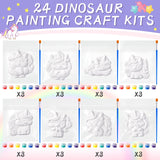 Leyndo 24 Set Unicorn Painting Kit Bulk Craft Kits DIY Paint Your Own Ceramic Figurines to Paint Unpainted Ceramic Plaster Painting Crafts for Party Favor Birthday Decorations Leyndo