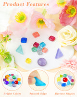 FIVEIZERO 420g Mosaic Tiles for Crafts - 280Pcs Glass Mosaic Kits, Mixed Shapes Mosaic Glass Pieces for Art, Irregular Tiny Mosaic Tile for DIY Projects, Home Decoration(Mix) FIVEIZERO