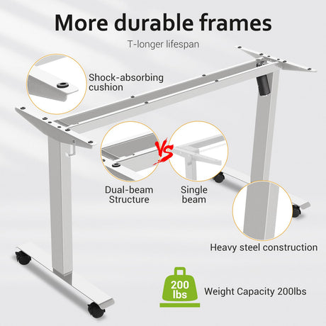 farexon Electric Standing Desk Adjustable Height, 63x24 Inches Computer Desk with Rolling Wheels, Mouse Pad,Multifunctional Stand up Desk for Home/Office(Oak Gray) farexon