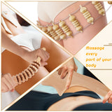 16-in-1 Wood Therapy Massage Tools Set Maderoterapia Kit Therapy Tools for Body Sculpting Muscle Pain Relief Lymphatic Drainage Women Face Wood Roller Fascia Massage Boao