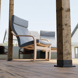 HILLMASTER 4x4 Post Base, 4 Pack Plastic Post Anchor Deck Post Base Support for Outdoor Wooden Fence,Mailbox,Pergola Brackets Fence Kit, Durable Black Bracket Base Cover with Black Powder-Coated HILLMASTER