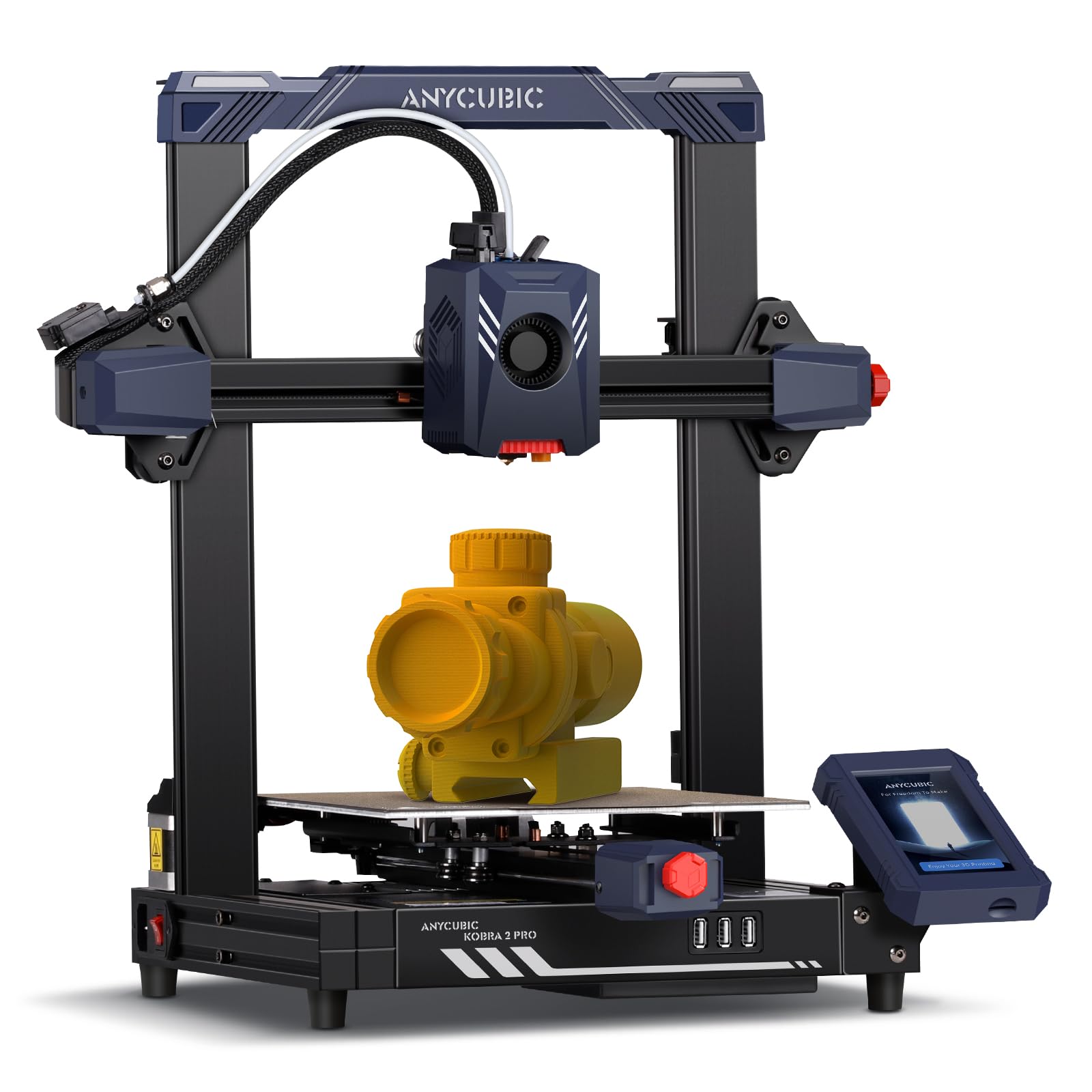 Anycubic Kobra 2 Pro FDM 3D Printer with Dual Extruder, 500mm/s High-Speed Printing, High Power Computing New Structure, Auto Bed Leveling Smart Z-Offset, 3D Printers Size 8.7"x8.7"x9.84" - WoodArtSupply