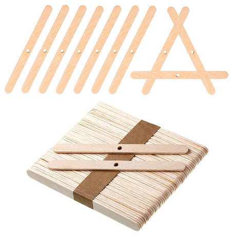 BEADNOVA Candle Wick Holders for Candle Making Wooden Wick Holder 50 pcs Centering Device Bar for DIY Making BEADNOVA