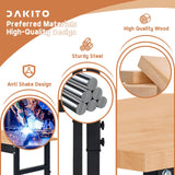 DAKITO 48" Heavy-Duty Workbench Adjustable Work Bench Work Table 2000 LB Load Capacity w/Hardwood Top, Power Outlets, Foot Pads and Metal Frame for Garage, Workshop, Office, Home, Workstation DAKITO