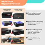 Z ZLJUAN Slide-Away Pistol Handgun Quick Access Gun Drawer Safe with LCD Display of Temp,Humidity,Time,Low Battery Warning,Unlock State for Nightstand Bedside Home Z ZLJUAN