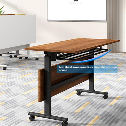 Folding Conference Table,Modern Mobile Meeting Table with Silent Wheels,Large Conference Room Tables,Flip Top Mobile Training Table for Office,Meeting Room,Classroom (8pack 70.8 * 21.6 * 29.5 - WoodArtSupply