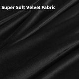 Joydeco Velvet Curtains 108 inches Long 2 Panels, Luxury Blackout Thermal Insulated Super Soft Rod Pocket Window Drapes for Bedroom Living Dining Room, Black, W52 x L108 Joydeco