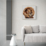 KAAYEE Wooden Puzzles for Adults, 3D Vision Effect Lion King Wooden Jigsaw Puzzles 200 PCS Unique Shape Advanced Wood Puzzle Adult, 3D Effect Flat Puzzle Birthday Gifts Family Game (M-11.4 * 11.4in) KAAYEE