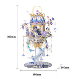 MU 3D Metal Puzzle for Adult Romeo and Juliet with Lighting Musix Box Set, Elf Palace Model Kits Miniature Building, Role-Playing Brain Teaser Love Gift Home Decor, 331pcs MU