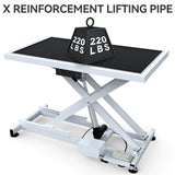 DWVO 50'' Electric Dog Grooming Table Heavy Duty Adjustable Pet Grooming Table Grooming Arm Anti-Slip Top Tool Organizer Professional Dog Grooming Station (White, 50inch) DWVO