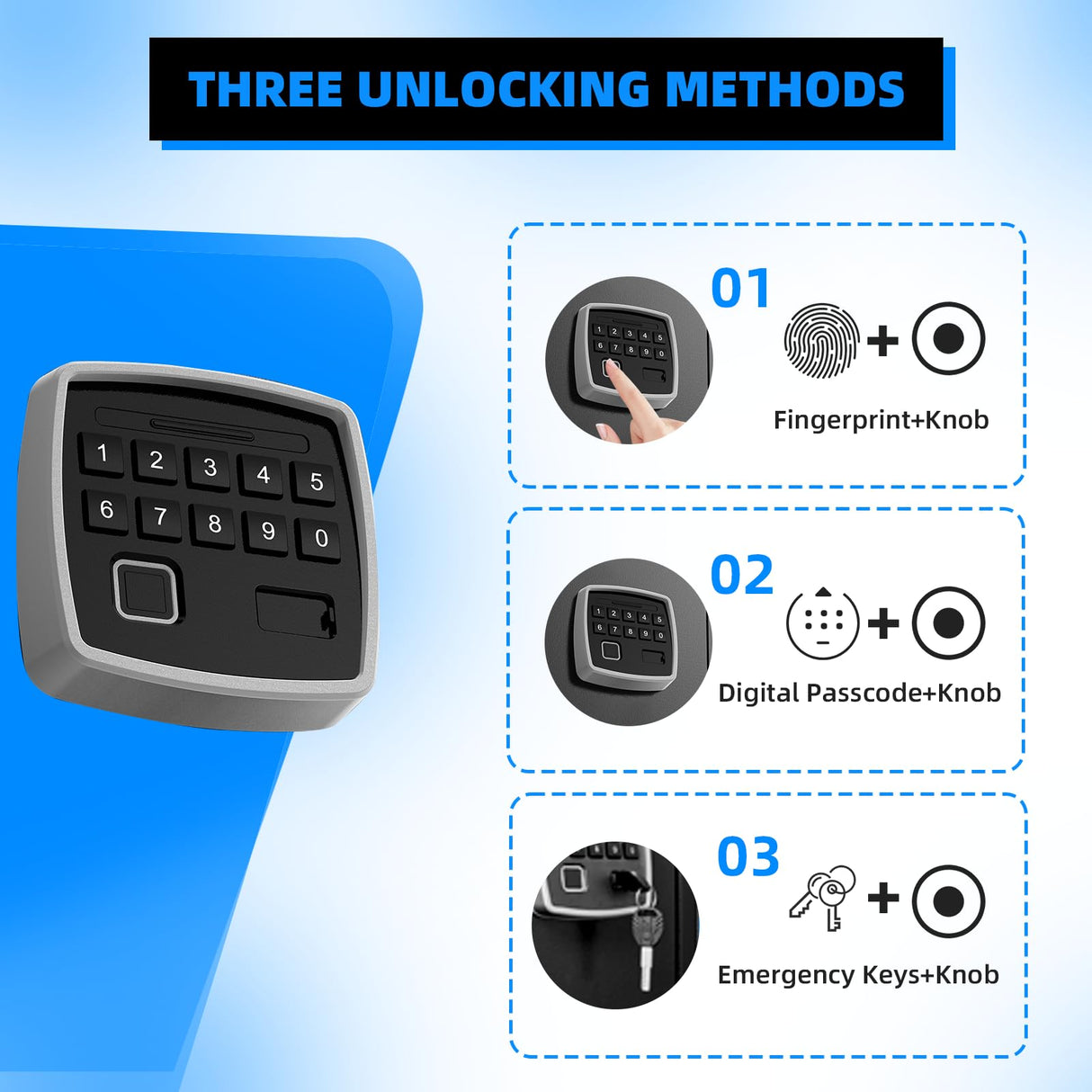 Emasme Gun Safe,Gun Safes & Cabinets Heavy-Duty Gun Safe for Home Rifle Pistols and Shotguns, Gun Cabinet Lock with Adjustable Rack, Pockets and Removable Shelf and Gun Rack Emasme