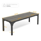 Trggivs 6.56 FT Conference Table, Super Sturdy Large Rectangle Meeting Seminar Table for 8 Person, Long Business Tables (Grey, 1PC) Trggivs