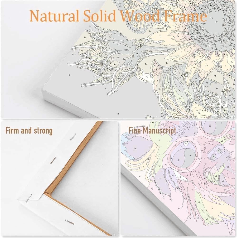 Tree of Life Paint by Numbers Kit for Adults Beginner with Wooden Framed,Adult Paint by Number Kits On Canvas,Adults' Paint-by-Number Kits DIY Oil Painting Kits for Gift Home Wall Decor 12x16 Inch MIRCVSH