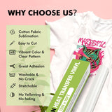 A-SUB Sublimation HTV for Light Fabric, Clear Sublimation Vinyl 12" X 10FT, Matte HTV Vinyl for Sublimation on Cotton Fabric T-Shirt, Pillow, Bag A-SUB