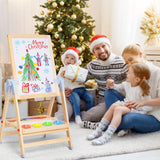 XCSOURCE Art Easel for Kids, 360°Rotating Adjustable Toddler Easel, Double Sided Wooden Kids Easel Drawing Board with Magnetic Chalkboard, Dry Erase White Board & Paper Roll Paint Art Set for Kids 2+ XCSOURCE