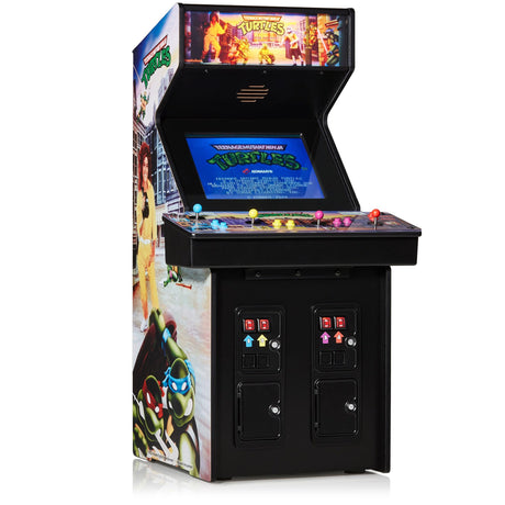 Numskull Quarter Arcades Teenage Mutant Ninja Turtles Collector's Edition Mini Arcade - 1/4 Scale Authentic Wooden Replica, Original ROM, Rechargeable Battery & 3W Speakers for Retro Enthusiasts quarter arcades