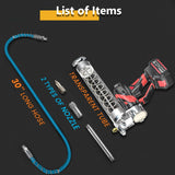 GOYERRNES 21V Cordless Grease Gun,15000 PSI Professional Electric Grease Gun Kit with 2PCS 21V 3000mAH Rechargeable Battery GOYERRNES