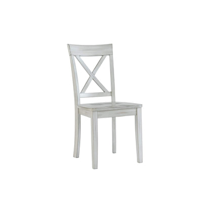 Boraam Jamestown Dining Chair, Set of 2, Antique White - WoodArtSupply