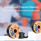 Siraya Tech Fibreheart ASA-GF 3D Printer Filament, 10% Glass Fiber Reinforced, Superior Weather & UV Resistance, High Strength & Thermal Stability for Outdoor & High-Impact Applications (1kg, Black) Siraya Tech