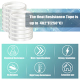 MEBMIK 12 Rolls 10mm x33m(108ft) Clear Heat Tape,Transparent High Temperature Heat Resistant Tape,Heat Transfer Tape for Heat Press and Sublimation,Heat Transfer Vinyl,No Residue MEBMIK