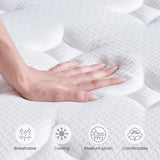 Dourxi Twin Size Mattresses, 14 Inch Twin Mattress in a Box with Gel Memory Foam, Individually Pocketed Springs for Pressure Relief and Back Pain Relief-Medium Plush Dourxi