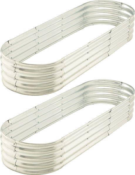 6 ft x 2 ft Raised Garden Bed Metal Elevated Planter for Vegetable Flower Herb (2pk) Yararday