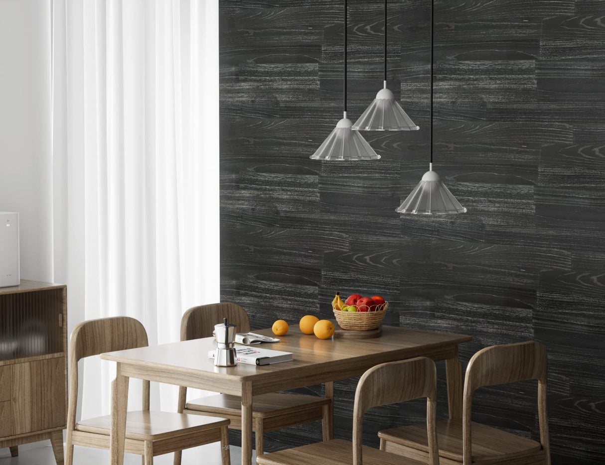 SINGULARWOOD Wall Planks,Real Rustic Accent Wood Panels for Interior Wall Decor,DIY Peel and Stick Easy Installation (12 Sheets/14.50 Sq Ft/Box),Rustic Black SINGULARWOOD