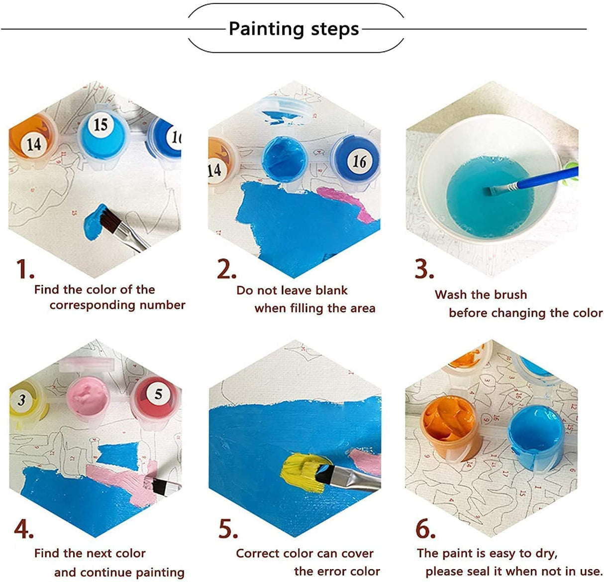 VeGuude Paint by Numbers for Adults and Kids Beginner, 4 Pack Painting by Number Kits On Canvas, Without Frame DIY Flowering Sunflower Oil Painting Acrylic Paints, Home Wall Decor Gift 12x16inch VeGuude