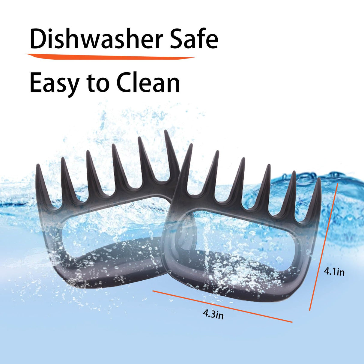 FKKsparkler Meat Shredder Claws, Pulled Pork Claws for Meat Shredding, Chicken Shredder Tool Barbecue Accessories Gift for Men, Pack of 2 FKKsparkler