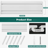 Alffun Slatwall Panels 6" H x 16" L, 3 Pack Garage Slat Wall Paneling, Heavy Duty Garage Wall Organizer with 4 Pack Slatwall Board End Caps, PVC White Alffun