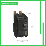 Square D - QOB230CP Circuit Breaker, Black Schneider Electric