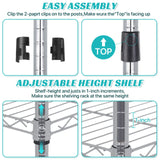 YRLLENSDAN Heavy Duty Metal Shelving Unit 4 Tier Wire Storage Rack Adjustable Shelves Organizer for Garage Kitchen Pantry Laundry Closet NSF Certified Utility Shelf 1000 LBS Capacity, 14"x36"x54" YRLLENSDAN