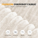 126" Modular Sectional Sofa, Modern Cloud Curved Couch with Deep Seat, Upholstered Oversized Couches for Living Room, No Assembly Required, Beige Corduroy Fabric, 1 PCS Luxanimarion