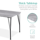 Best Choice Products 5-Piece Metal and Wood Indoor Modern Rectangular Dining Table Furniture Set for Kitchen, Dining Room, Dinette, Breakfast Nook w/ 4 Chairs - Gray Best Choice Products