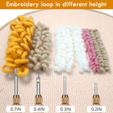 Pllieay Punch Needle, Wooden Punch Needle Tool, Adjustable Embroidery Punch Needle Tool for Punch Needle, DIY Craft Stitching Pllieay